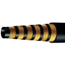 A high pressure jetting hose cut back along its length so each wire spiral layer is visible in turn. A high pressure jetting hose cut back along its length so each wire spiral layer is visible in turn.