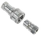 A push pull fast coupling in two parts, the socket beside the plug that enters it. A push pull fast coupling in two parts, the socket beside the plug that enters it.