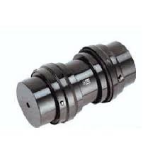 A jaw spacer coupling assembled, the spacer section between the two hubs. A jaw spacer coupling assembled, the spacer section between the two hubs.